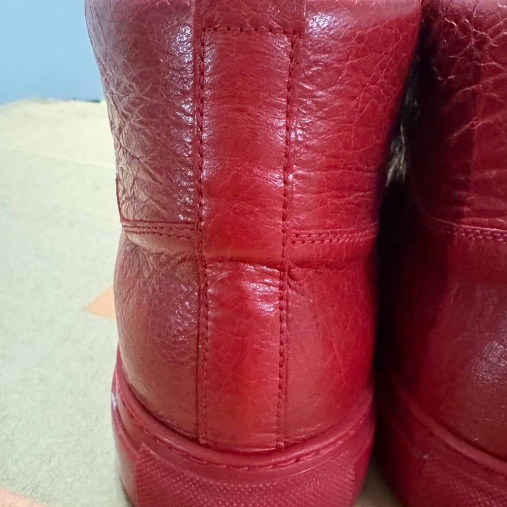 Balenciaga Red High-Top Sneakers - Picture 14 of 16